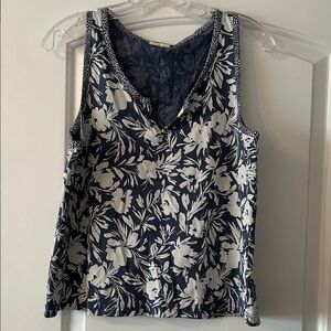 Pact Navy and White Floral Sleep Top